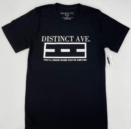 Distinct Ave. logo tee black tshirt